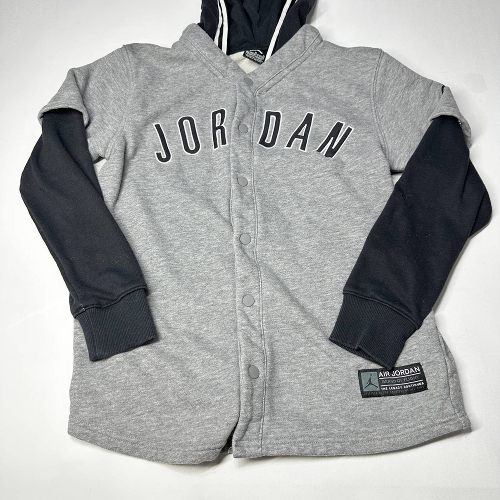 Jordan Kids' Gray Hooded Jacket
